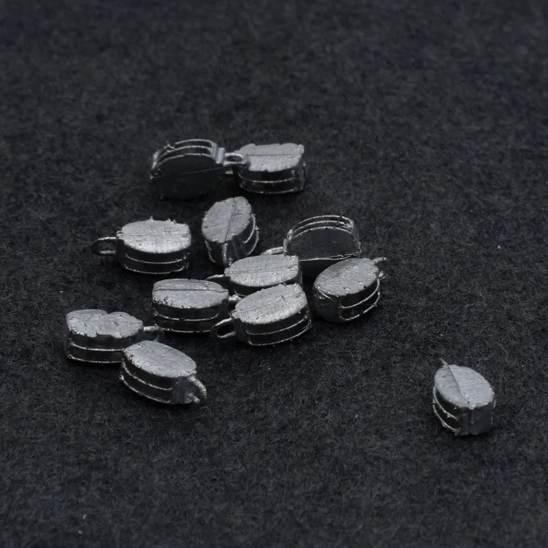 12PCS Micro Double Groove Pulley Block Static Model 2.5mm Thickness Alloy Rigging Hardware for Simulation Warship/Sailing Vessel