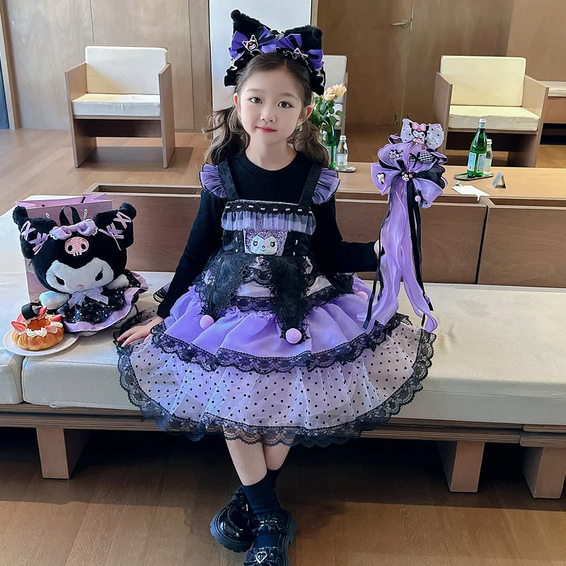 

Kawaii Kuromi Cinnamoroll детское платье Лолиты принцесса мультфильм день рождения ролевая игра платье-пачка костюм платье для девочек милый подарок