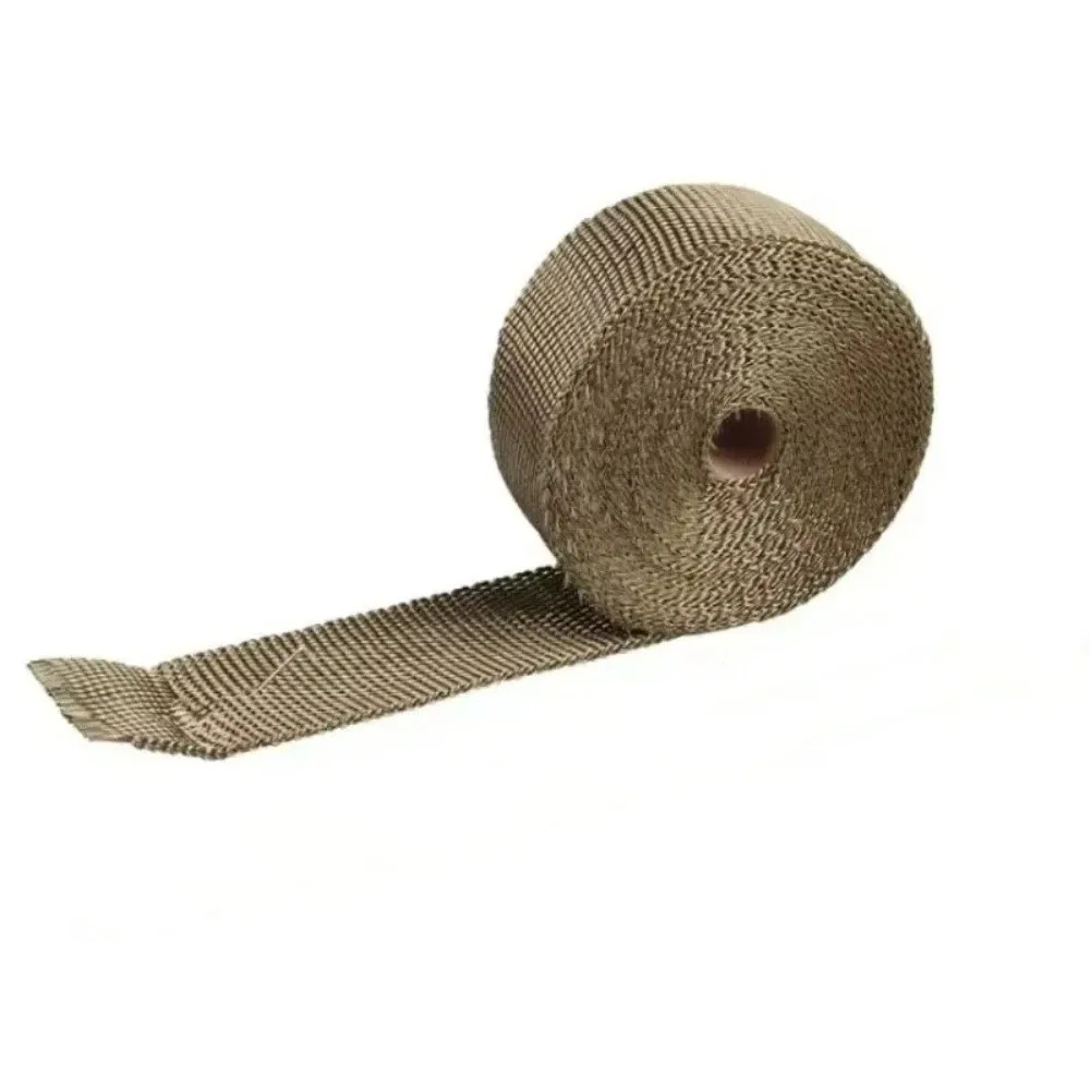 Fiberglass Exhaust Heat Wrap Thermal Insulation 5M Header Pipe Wrap Self-Adhesive Bandage Heat Resistant Muffler Wrap