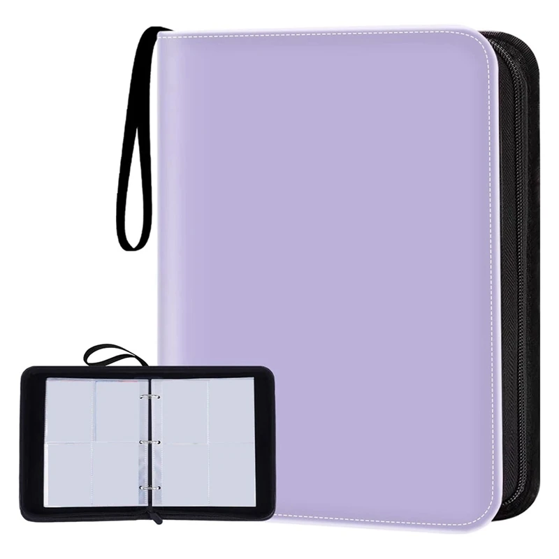 Photo Card Binder With 50 4 Pocket Card Pages, 400 Photo Card Holder With Sleeve A5 Binder For Trading Cards Easy Install