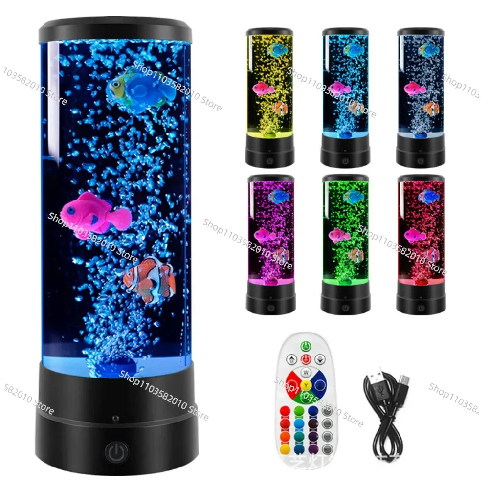 

Настольная лампа FGY для дома, офиса и гостиной с LED-подсветкой, имитирующая водопад и пузырьки, настольный фонтан для рабочего стола.