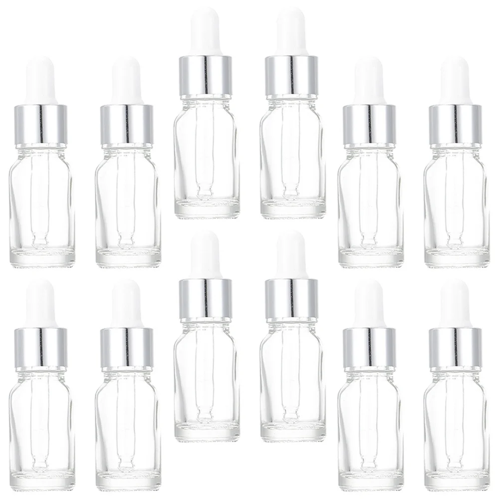 12 Uds. Botellas cuentagotas de aceite esencial, botellas pequeñas portátiles de vidrio grueso a prueba de fugas para Perfume, aromaterapia, viaje