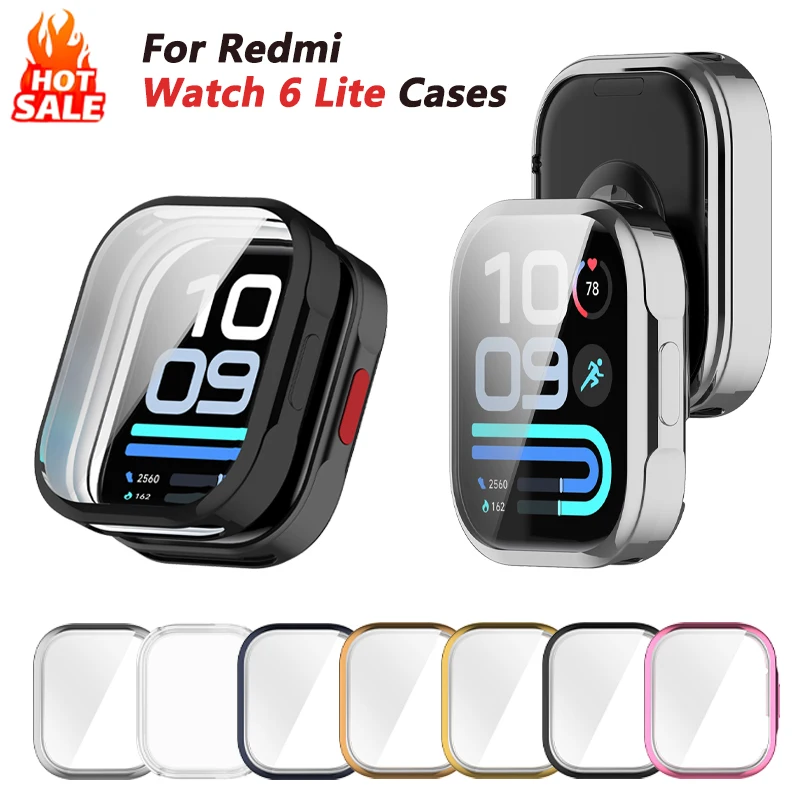 Smartwatch Soft Shockproof Protective Case for Redmi Watch 6 Lite Accessories TPU Screen Protector Cover For Redmi Watch 6 Lite