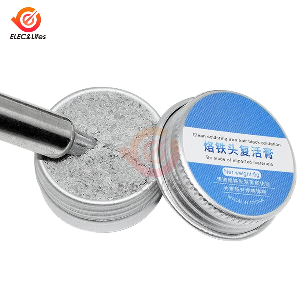 1pcs Soldering Iron Tip Refresher Non-stick Tin Solder Cream Clean Paste Oxide Solder Iron Tip Refresh Tip Tinner Activator 6g