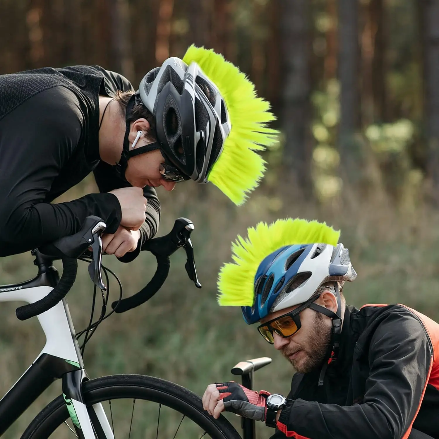 Synthetische Perücken für Helme: Motorrad-Mohawk für Fahrrad-/Almost-Helme, wiederverwendbares Design (Helm nicht enthalten) – Detail 8
