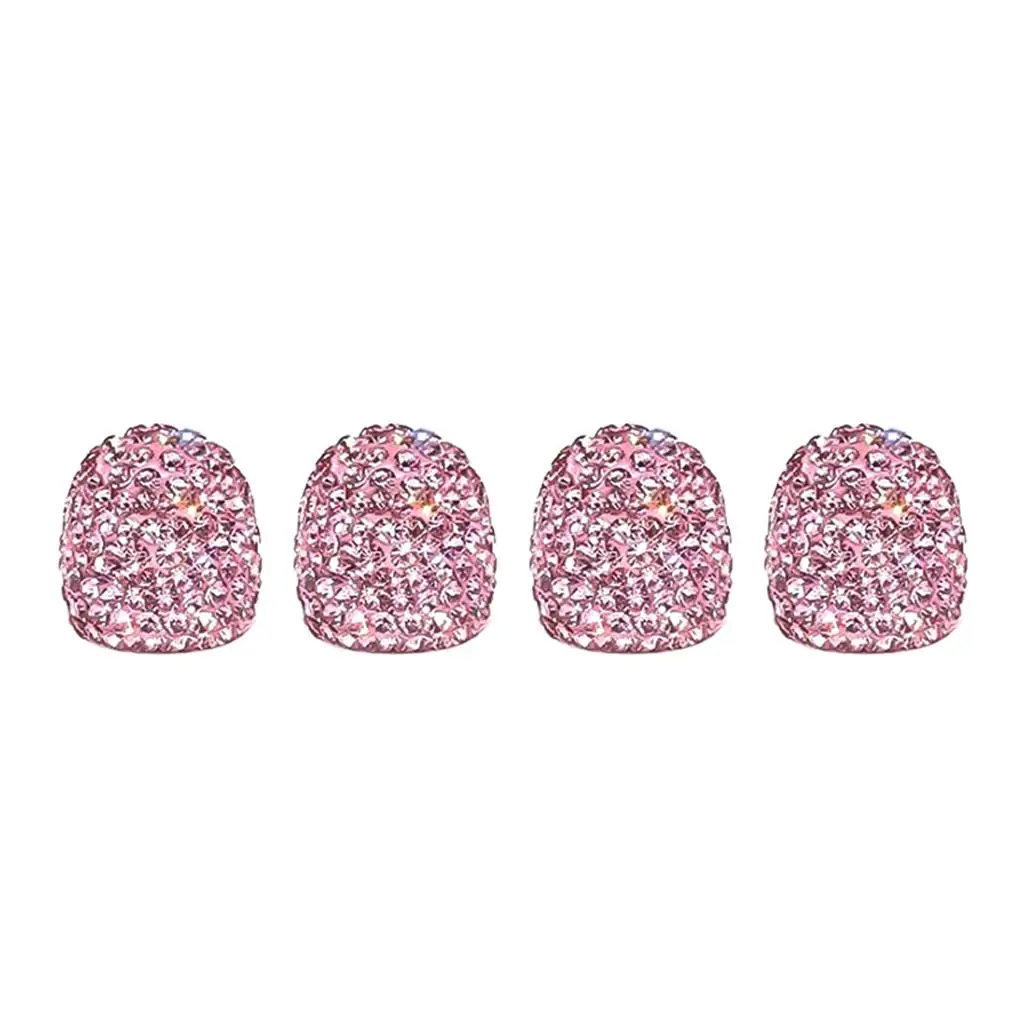 4Pcs/Lot Rhinestone Car Tire Valve Caps Diamond Shining Dustproof Caps