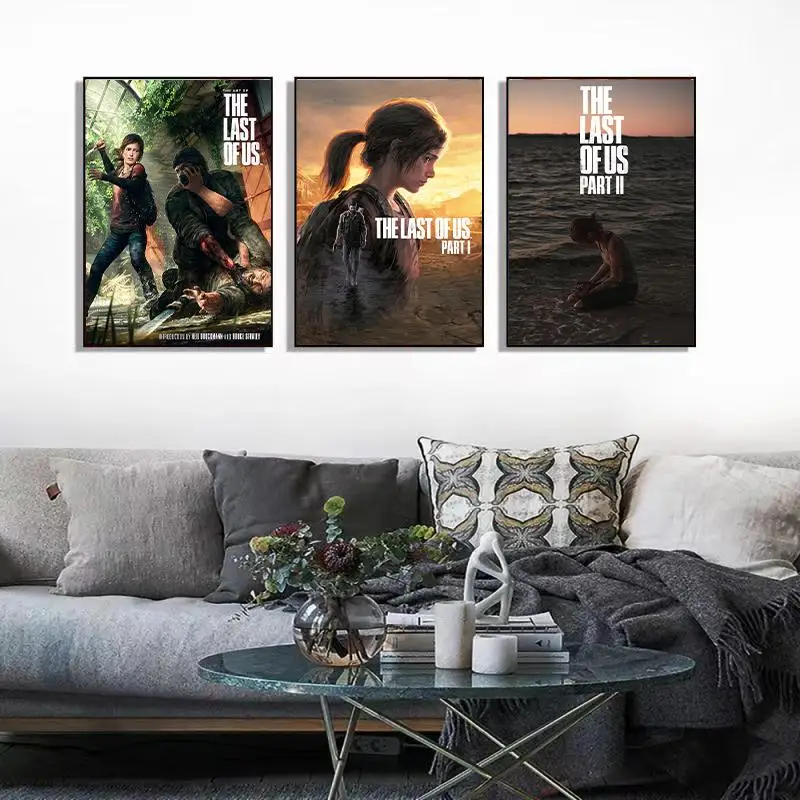 Póster de The Last Of Us, Adhesivo de pared para habitación, impresiones de papel Kraft, pintura artística, estética y decoración de juguetes,