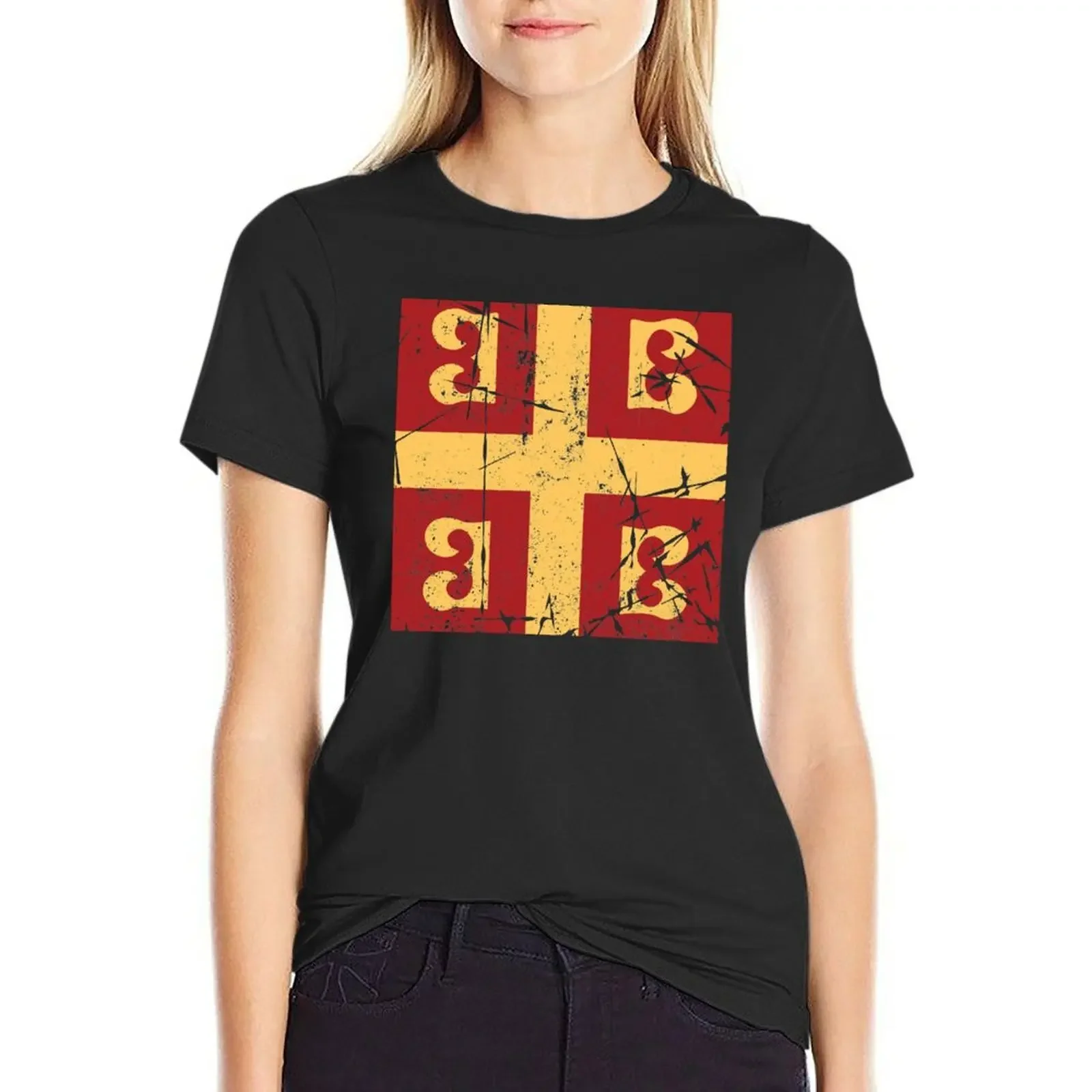 

Byzantine Flag Eastern Roman Empire T-Shirt customs korean fashion tops t-shirt dress for Women long