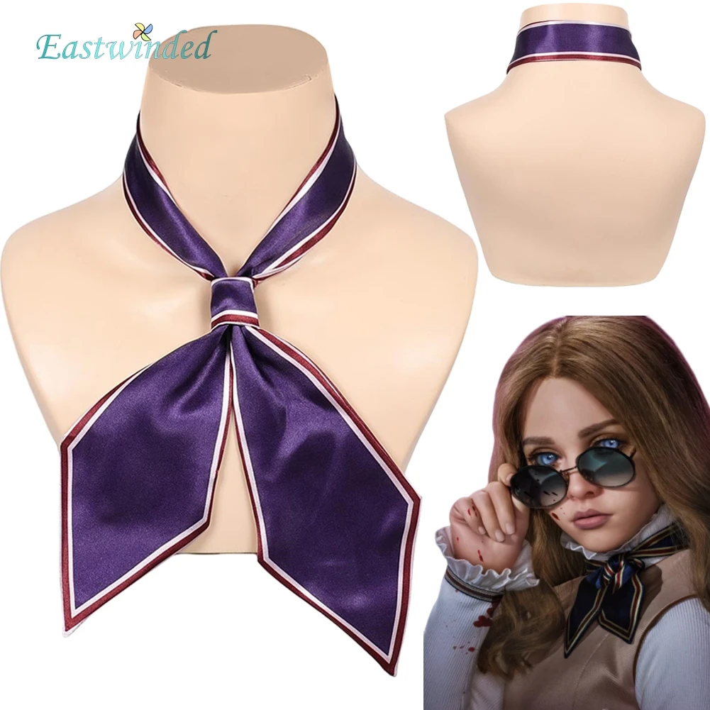 

2025 фильм M3GAN косплей галстук-бабочка M3GAN ролевая игра фиолетовый галстук женский маскировочный костюм аксессуары Хэллоуин карнавальный реквизит для вечеринки