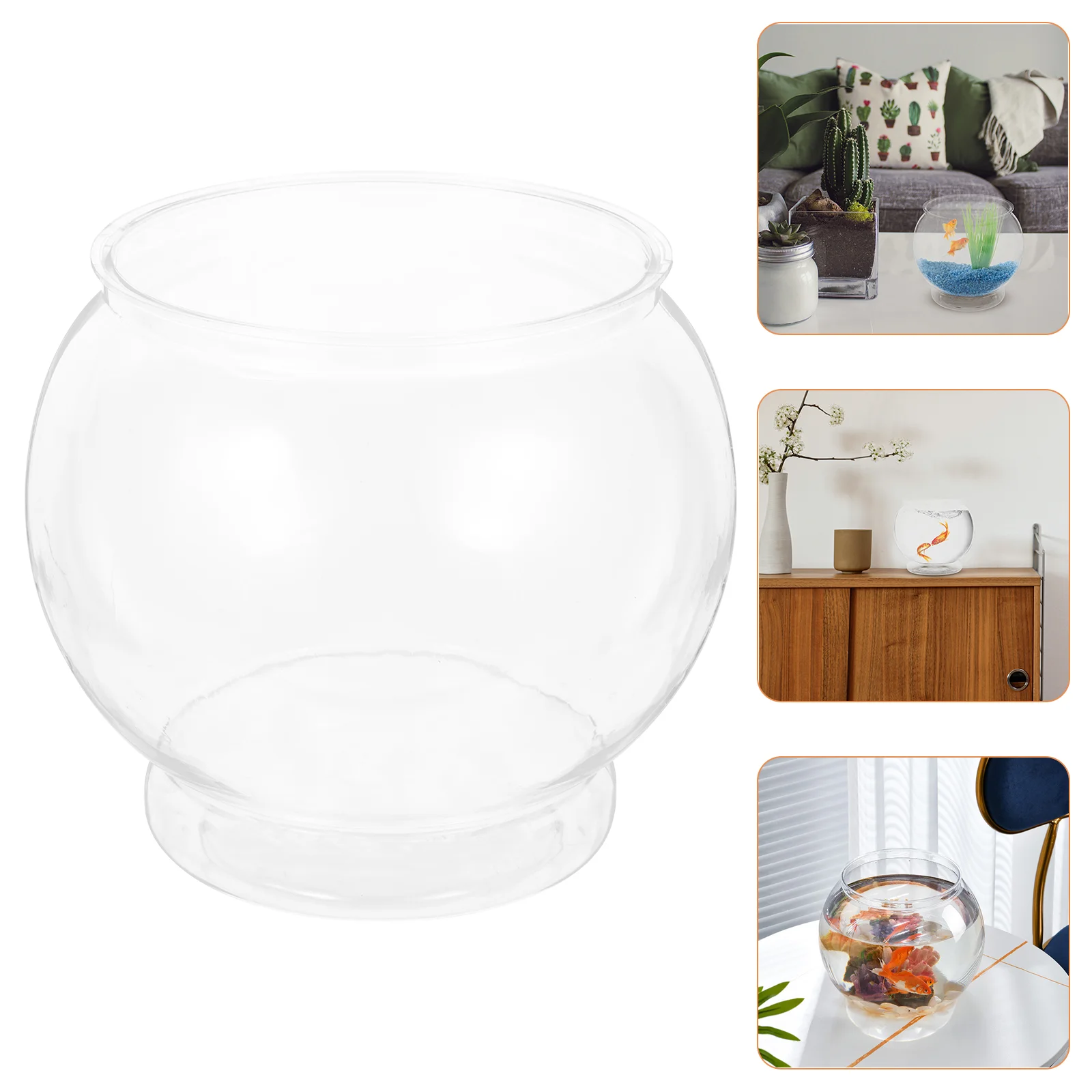 Goldfish Bowl Office Tank Bowls Anti-falling Tanks House Desktop Small The Pet Clear Keeper