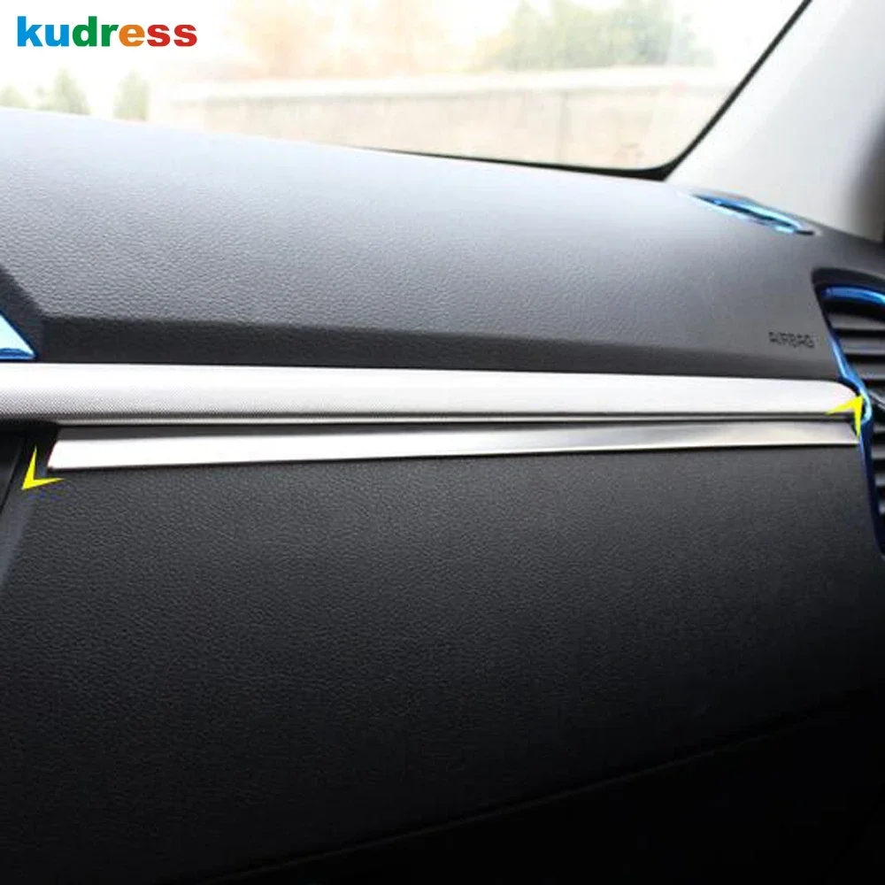 For Kia Rio 4 X-line 2018 2019 Steel Car Center Control Console Dashboard Panel Cover Trim Molding Strip Interior Accessories