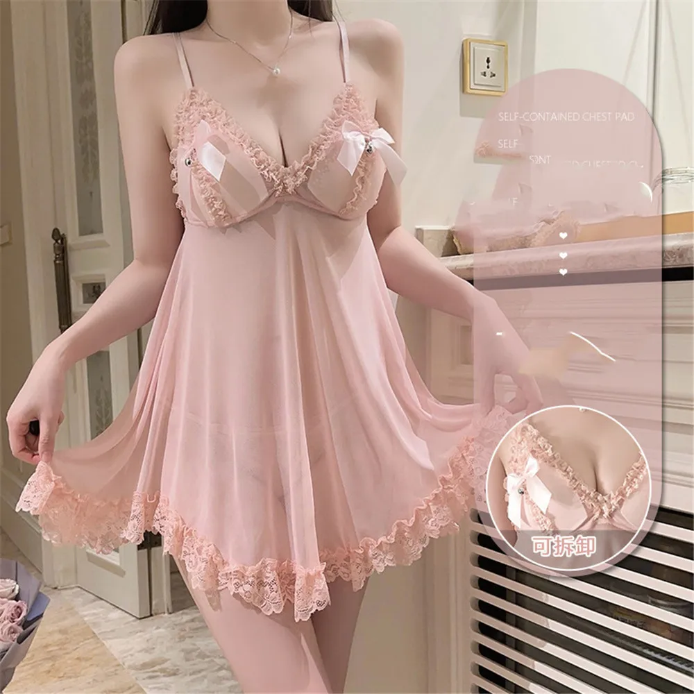 

Women's Chiffon Nightdress Sleepwear Nightgown Sexy Backless Slip Night Dress Soft Comfortable Home Clothing Nightwear