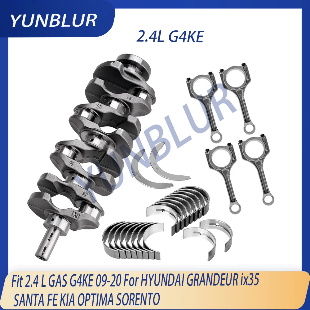 Engine Parts Crankshaft Con-Rod & Bearing Kit Fit 2.4 L GAS G4KE 09-20 For HYUNDAI GRANDEUR ix35 SANTA FE KIA OPTIMA SORENTO