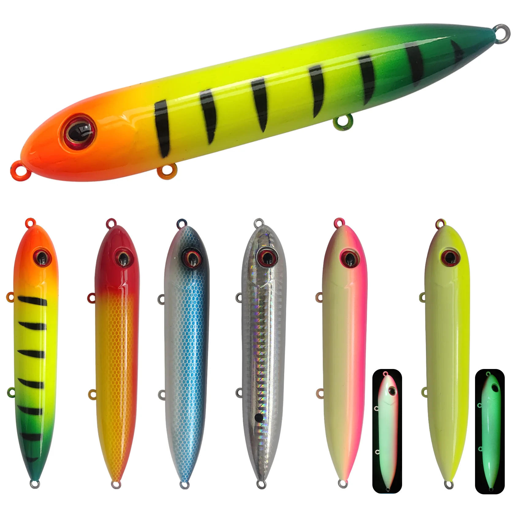 

Набор из 6 плавающих рыболовных приманок Eupheng: очень большие вибрирующие поплавки для ловли сома в стиле «Демон-Дракон»