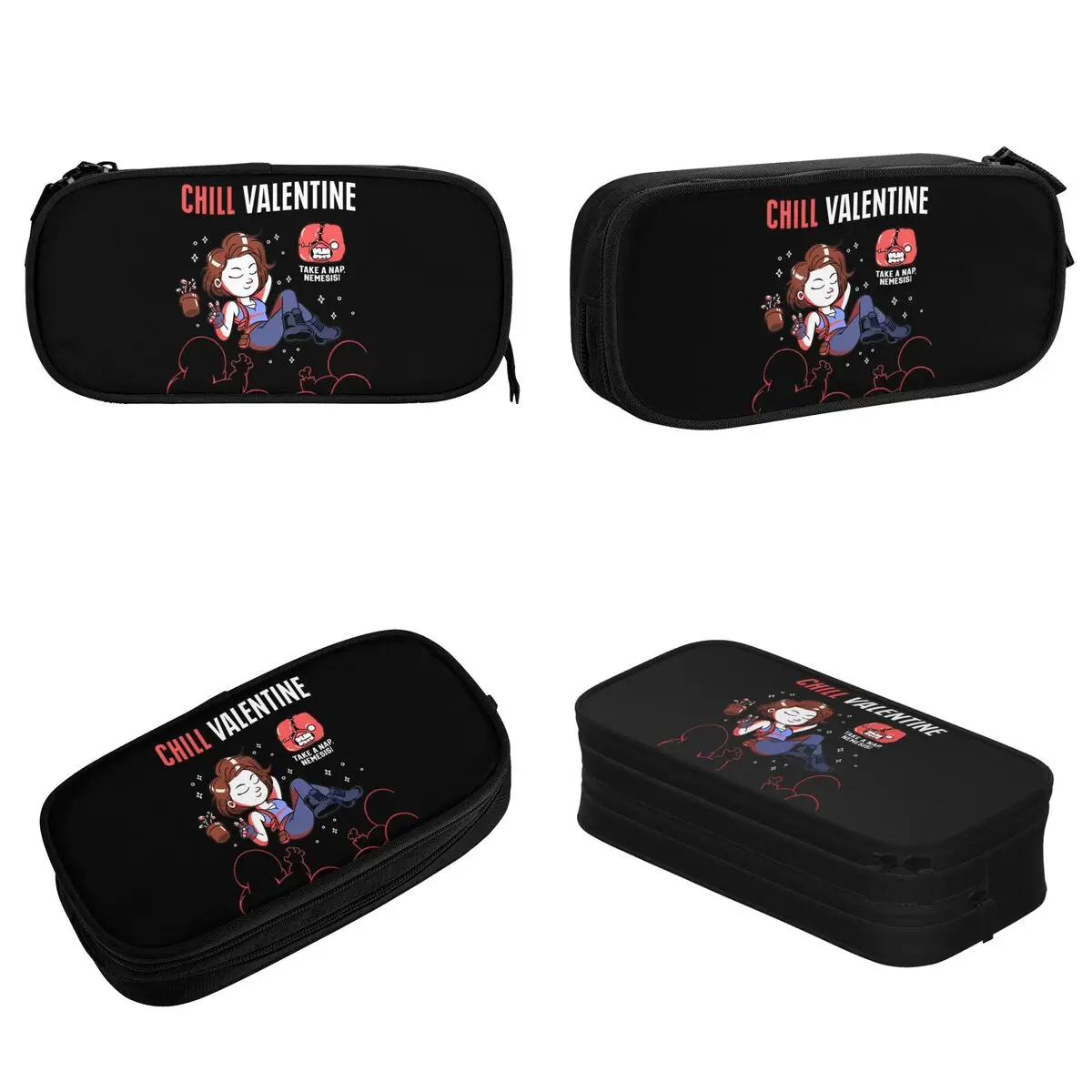 Residents Evils Pencil Case Classic Horror Games Pen Holder Bag Kids Big Capacity School Supplies Zipper Pencilcases