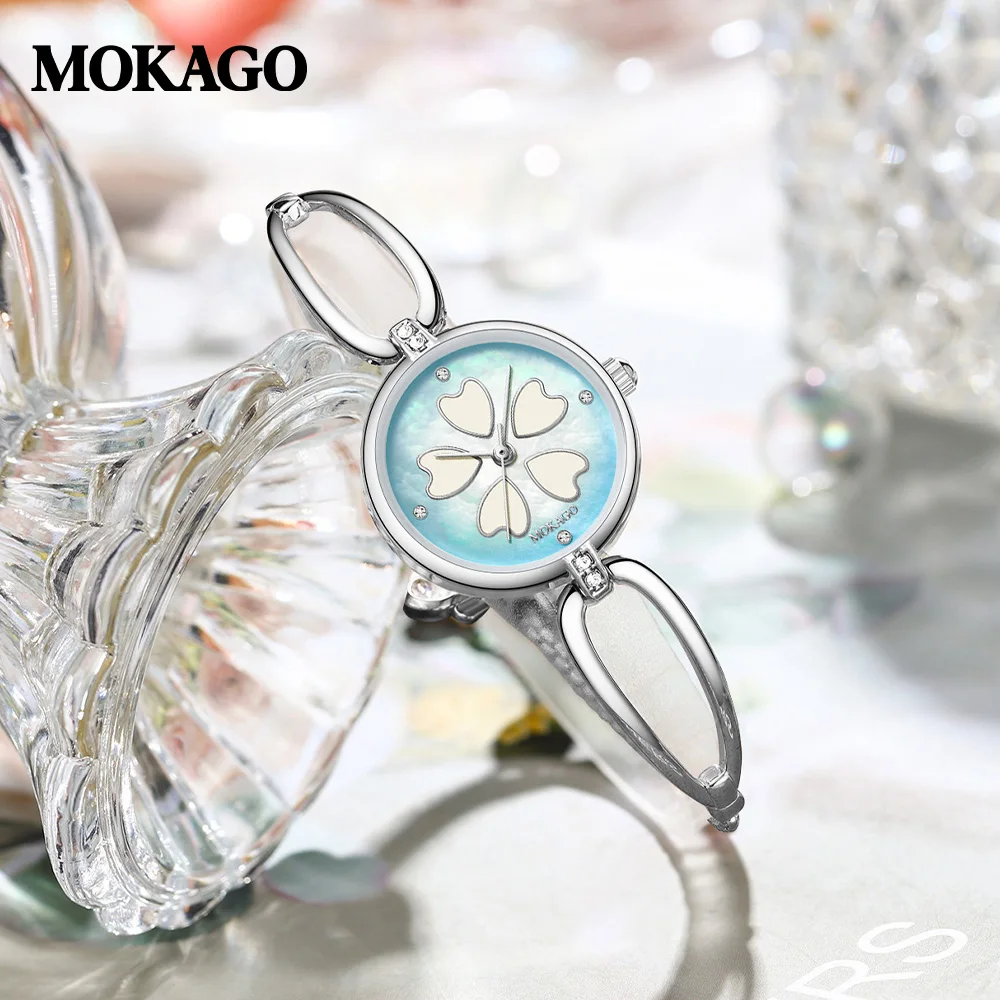 여성 패션 진주 시계 형광 다이얼 합금 스트랩 2025 럭셔리 숙녀 석영 손목 시계 품질 여성 다이아몬드 시계