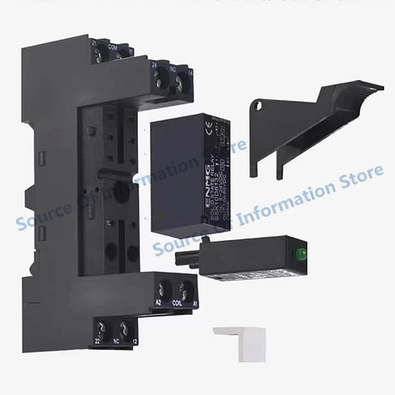 Small DIN-Rail Solid State Relay SSK10D6132 with Base RS-ZE2M-48M for Electronics Market