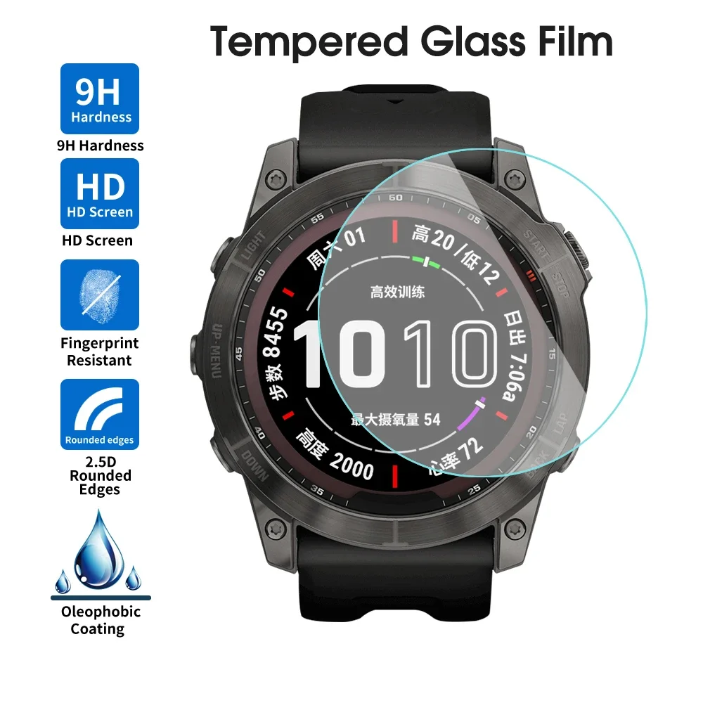 Gehärtetes Glas für Garmin Forerunner 245 935 255 S 955 65 Instinct 2S Enduro2 Displayschutzfolie für Fenix 7 3 HR 7S 6x Pro 5