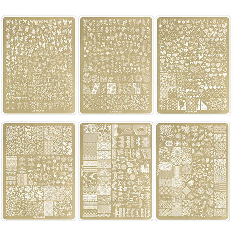 

Nail Stamping Printed Gold Steel Plate Butterfly Flower Lace Pattern Template Nail Image Plate Stainless Steel Nail Tools