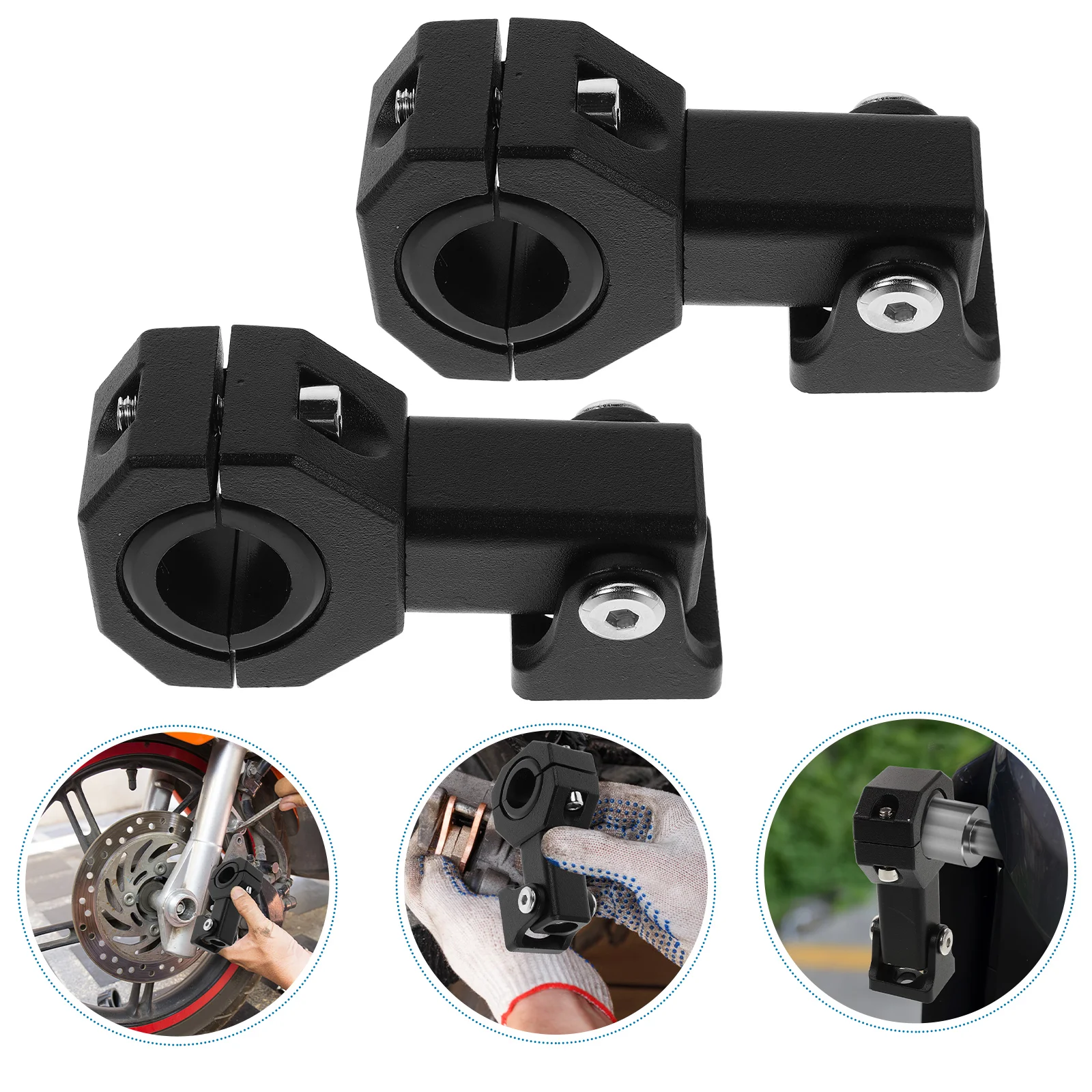 2 Pcs Motorcycle Spotlight Mounts Bicycle Mounting Headlight Support Electric Car Fog Holder Metal Brackets