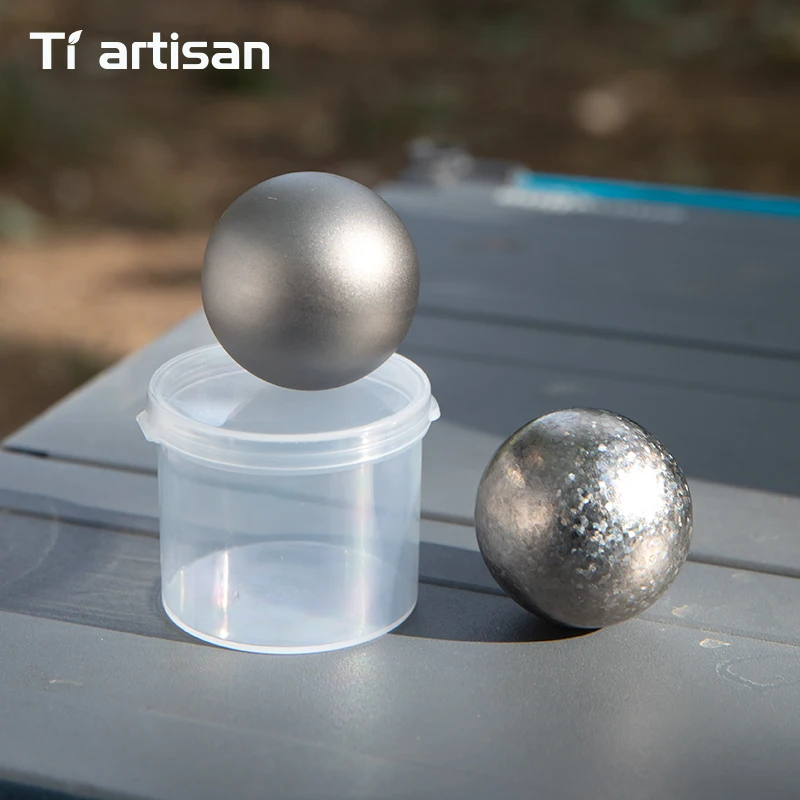 Tiartisan 40mm/ 58mm Titanium Ice Ball Reusable Quick Freeze Ice Cubes Outdoor Camping Wine Whiskey Round Chilling Stones