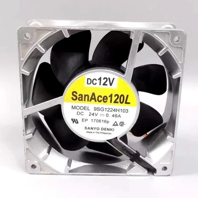 

C for Sanyo 9SG1224H103 12038 DC24V 0.46A 12CM 3-Pin Silent Cooling Fan