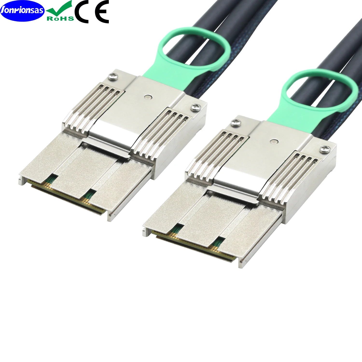 LONRIONSAS#PCIE Zinc Alloy Dual express iPass MINI SAS HD SFF-8088 8X 68P High-Speed I/O male toMINI SAS HD SFF-8088 8X 68P male