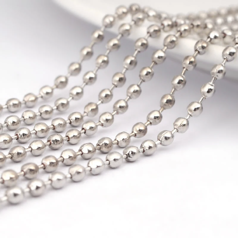5 Meters 1.5MM 2MM 2.4MM Iron Ball Bead Antique Bronze Necklace Chains Diy Accessories Jewellery Making Rosediy Official Website