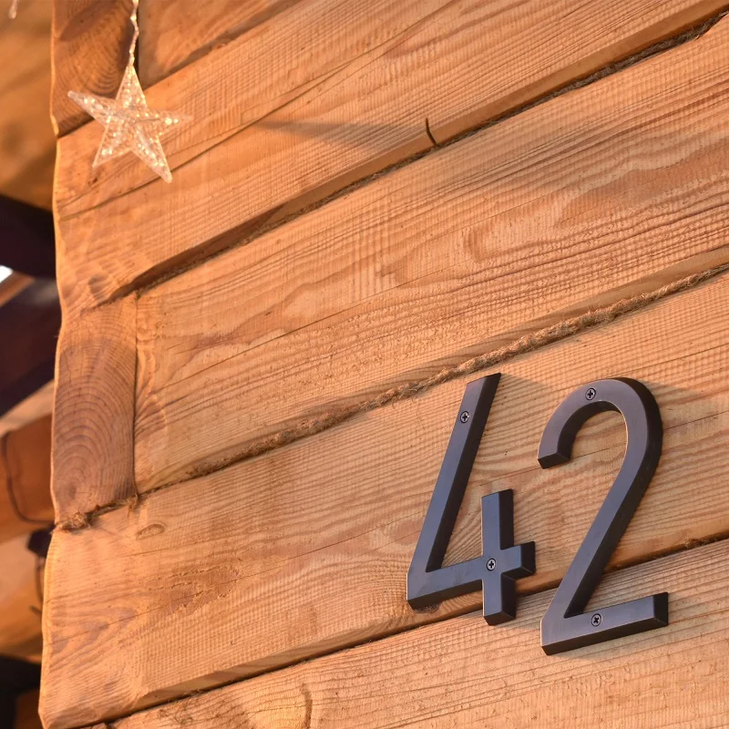 1pc 152 ミリメートル金属家屋番号屋外 6 インチ高齢ブロンズアパートドア番号メールボックスアドレスサイン # 0-9 ネジ付き