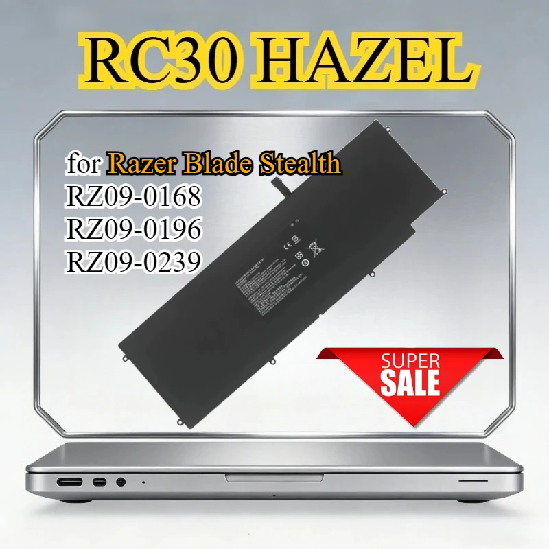 

RC30 HAZEL Battery for Razer Blade Stealth RZ09-0168 RZ09-0196 RZ09-0239