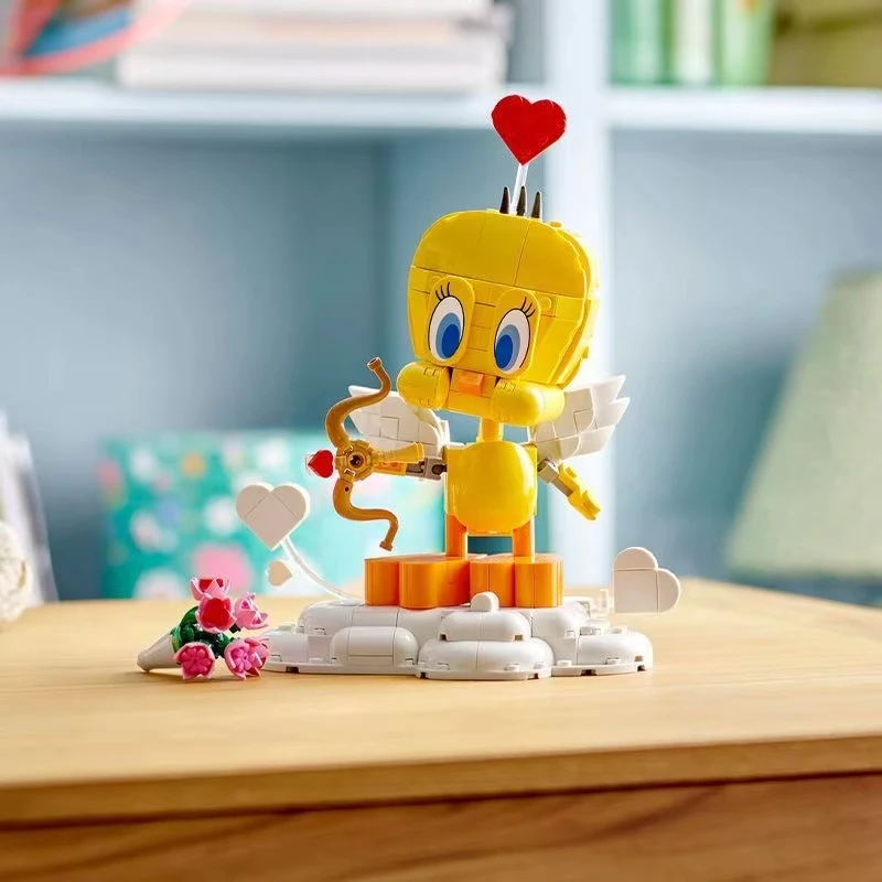 

412 шт., модель маленькой желтой утки, украшение, подарки на день Святого Валентина, кирпич, детская развивающая игрушка