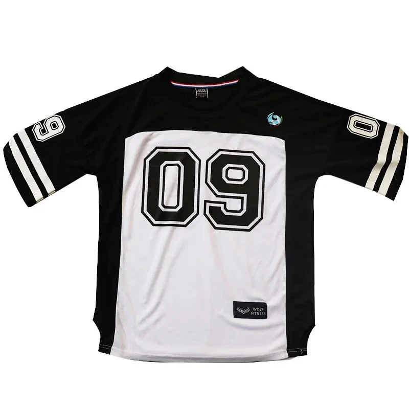 2025 العلامة التجارية الجديدة الرجال التي شيرت سريعة الجافة تنفس تي شيرت الرجال لكرة القدم جيرسي قميص الرياضة فضفاض Bodybuildi تي شيرت حجم M-XXL #4