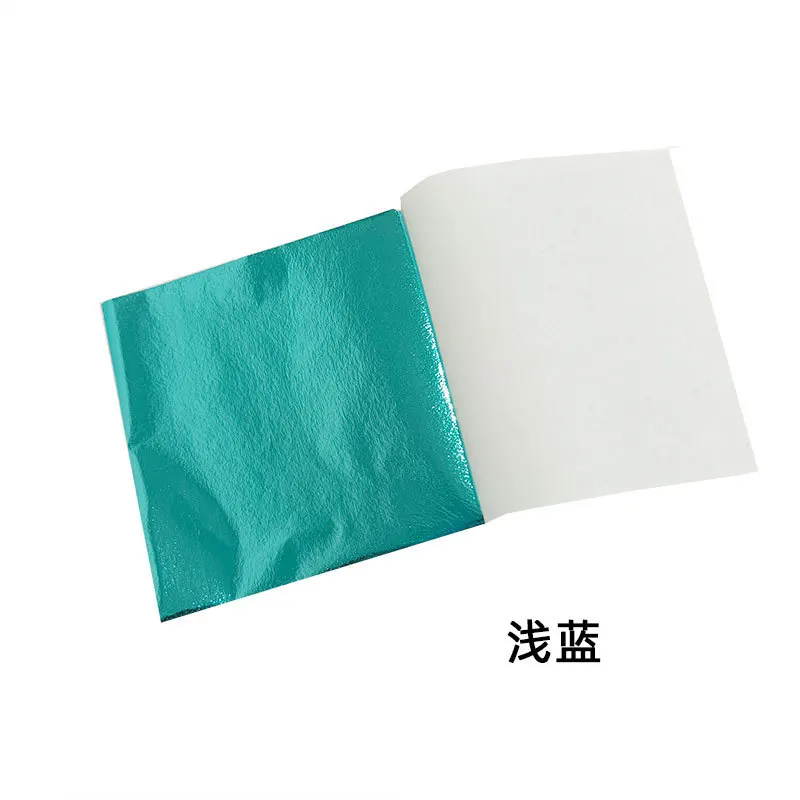 100 Stück 9 cm einzeln verpackte Nachahmung von Gold- und Silberblatt-Folienpapiere für DIY-Epoxidharz-Handwerk, Nagelkunst-Schmuckherstellung