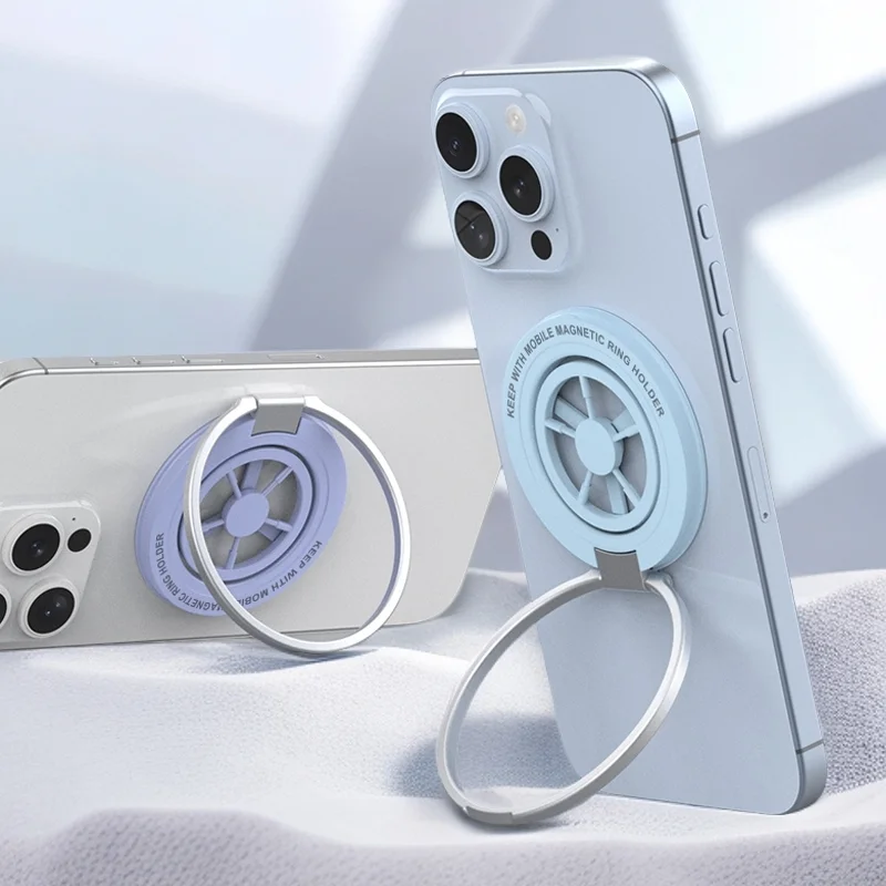 

Phone Colourful Lucky Wheel Metal Buckle Car Double-sided Magnetic Holder for Magsafe Desktop Folding Stand for iPhone