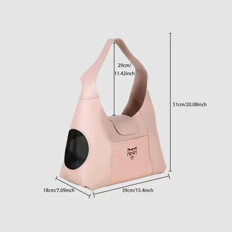 1PC Cat Bag Pet Backpack Cat Traveling Exposed Breathable Handbag Single Shoulder Crossbody Cat Bag New Pet Bag pet supplies