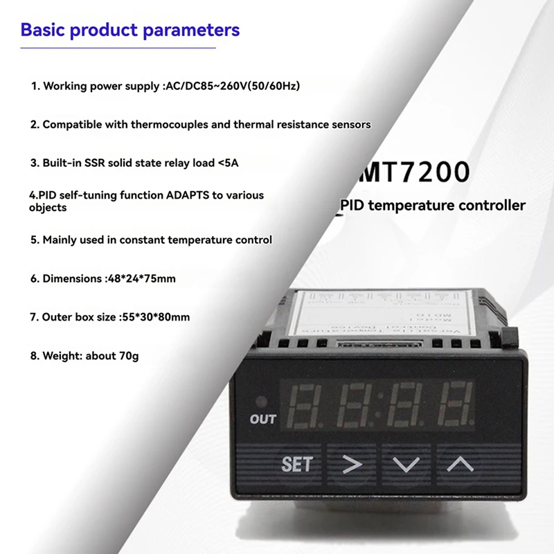 

New XMT-7200 48x24mm Programmable Digital PID Temperature Controller