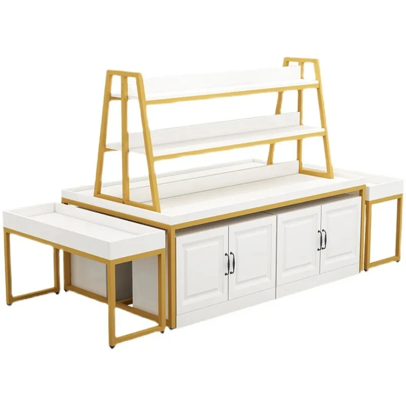 custom.Mid Island Display Shelf Boutique Store Bag Display Cosmetics Maternal and Shelves Snack Promotion Display Cabinet