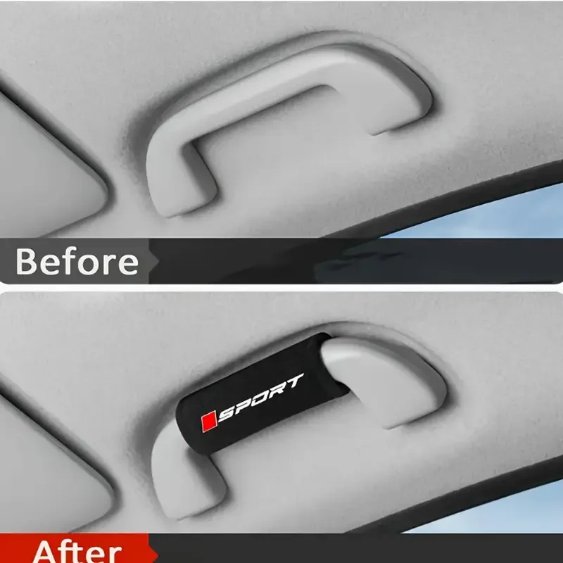 2-Piece Set Of Car Gloves, Roof Armrest Decorative Protective Cover, Interior Ceiling Handle Protective Cover