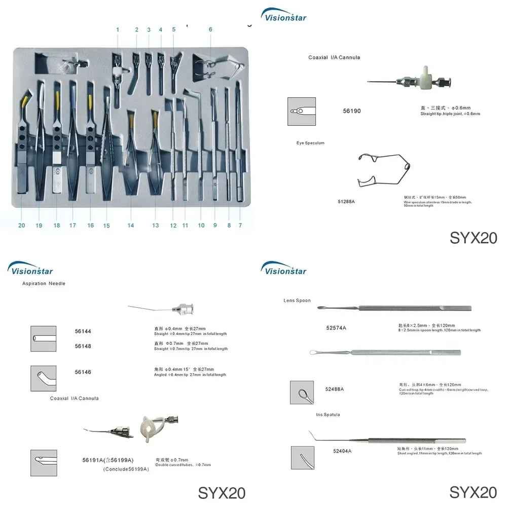 Hot Sale SYX20 Micro Instrument Set for Cataract Intraocular Lens