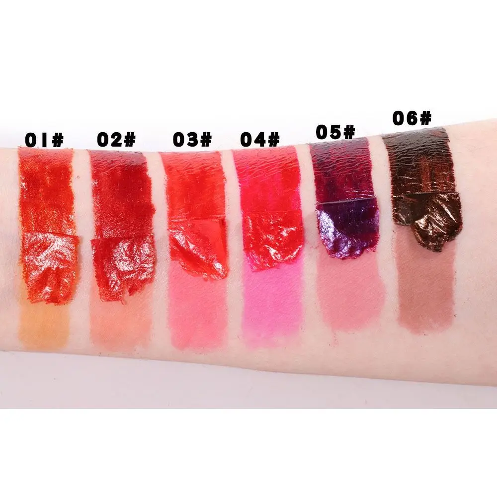 6 Colors Peel Off Liquid Lipstick Sexy Long Lasting Lip Makeup Matte Lip Glaze Waterproof Cosmetic Tear Off Lip Gloss Women