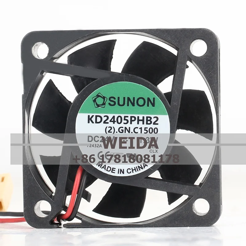 SUNON 5015 서스펜션 자기부상 초저소음 냉각 선풍기, 50x50x15mm, 24V, 1.3W, 5cm, KD2405PHB2