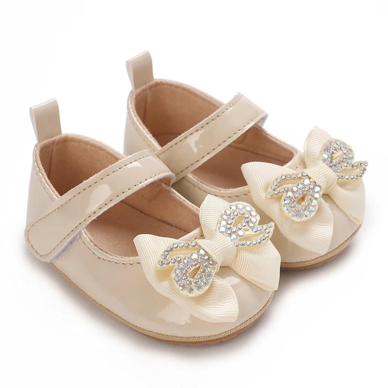 VALEN SINA New 0-18M Newborn Baby Girl Cute PU Leather Multi color Rubber Soft Sole Princess Shoes Bow Step 1 Walking Shoes for