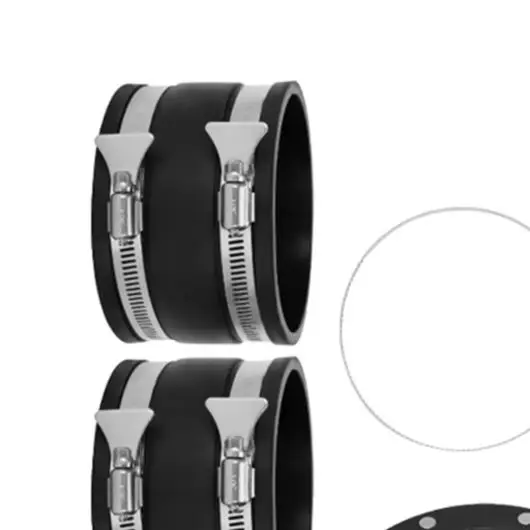 8 Piece Dust Collection Adapter Kit with Triple Iron Ring Configuration and Single Magnetic Ring for Stability