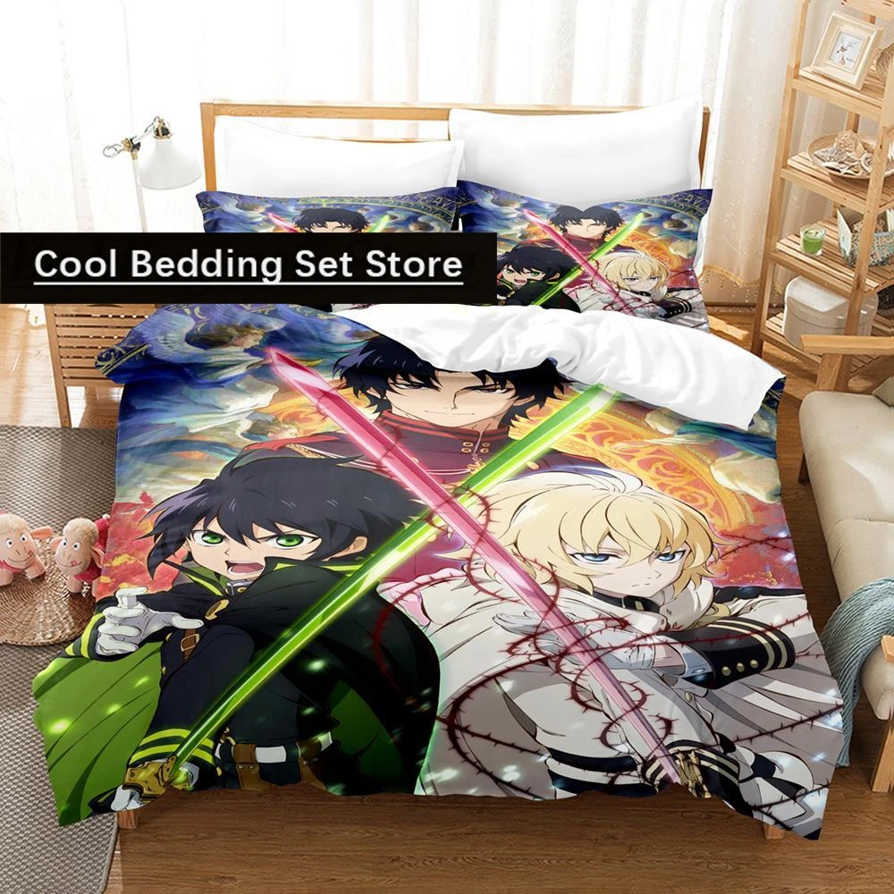 

2014 Seraph of the end Bedding Set Single Twin Full Queen King Size Bed Set Teenager Bedroom Duvetcover Sets Anime Bed Sheet Set