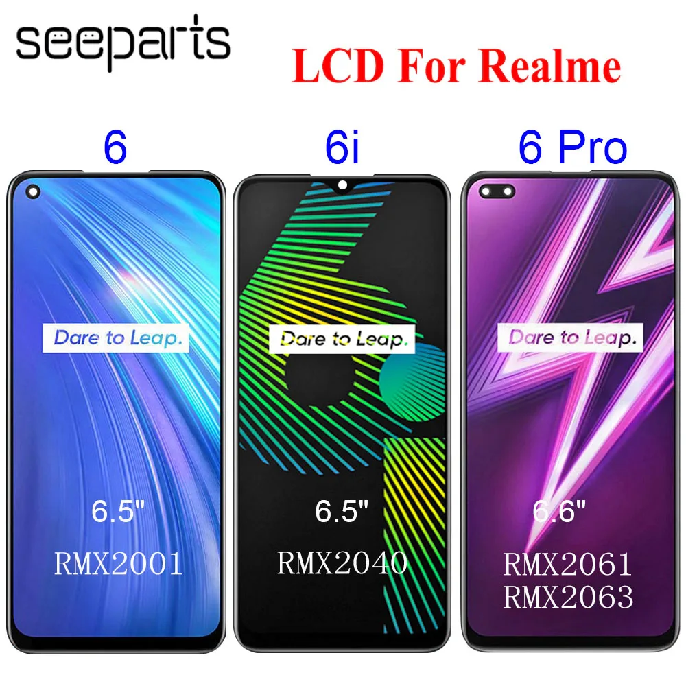 High Quality For OPPO Realme 6 Pro LCD Display Touch Panel Screen Sensor Assembly For Realme 6i LCD Replacement Screen