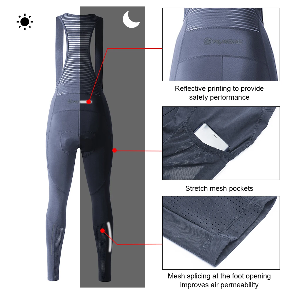 YKYWBIKE Women Cycling Bib Pants Spring Coolmax 3D Pad Bike Cycling Tights  MTB Bicycle Trousers 2 Pockets Bicicletas 자전거의류