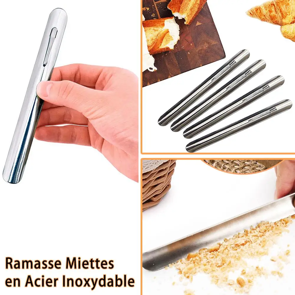 

Stainless Steel Chip Picker Ramasse Miettes En Acier Table Bread Scraper Restaurant Cleaner Scraper Inoxydable Crumb U9M6