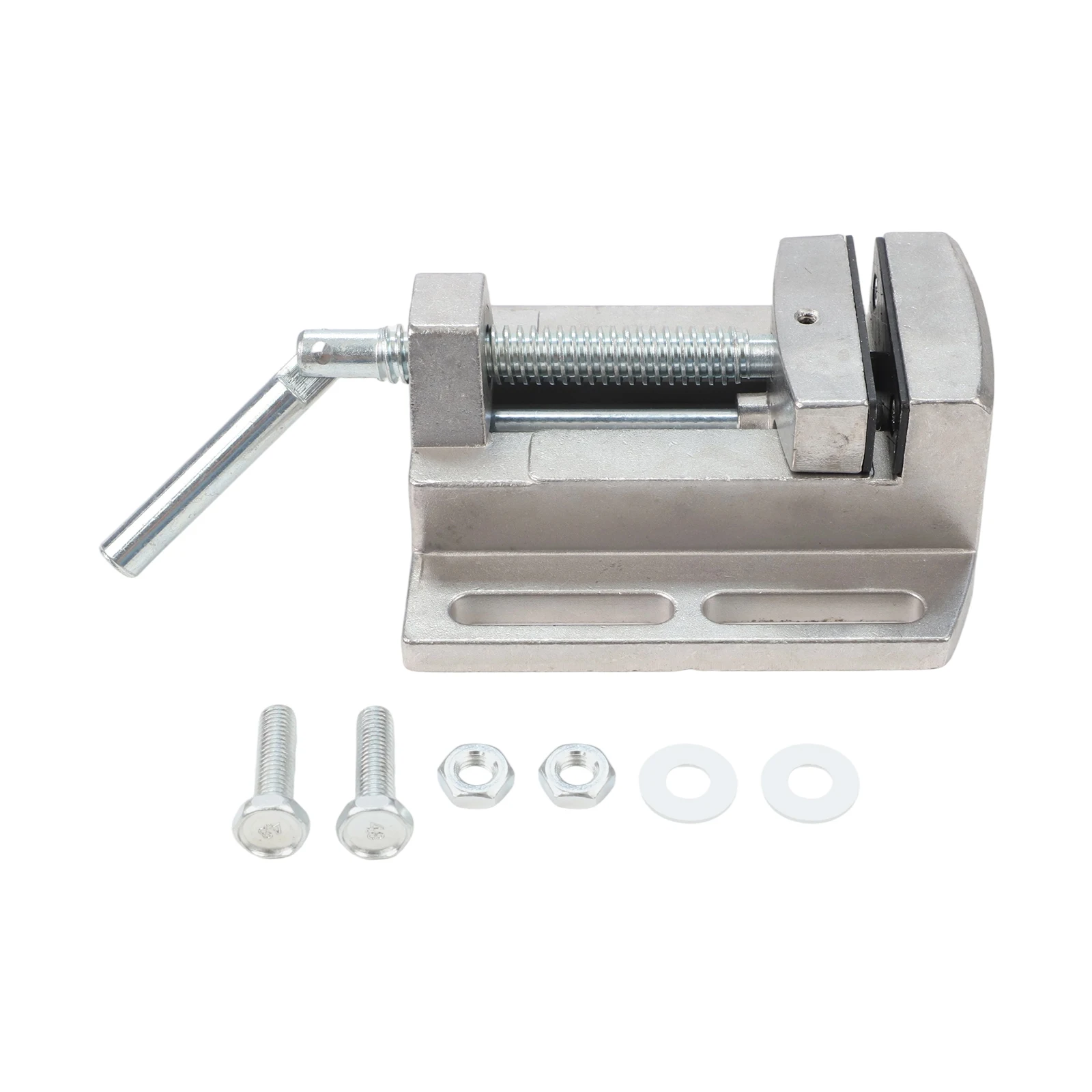 Aluminum Drill Press Vise for Metalworking Manual Clamp for Mini Drill Chuck Convenient for Polishing and Drilling