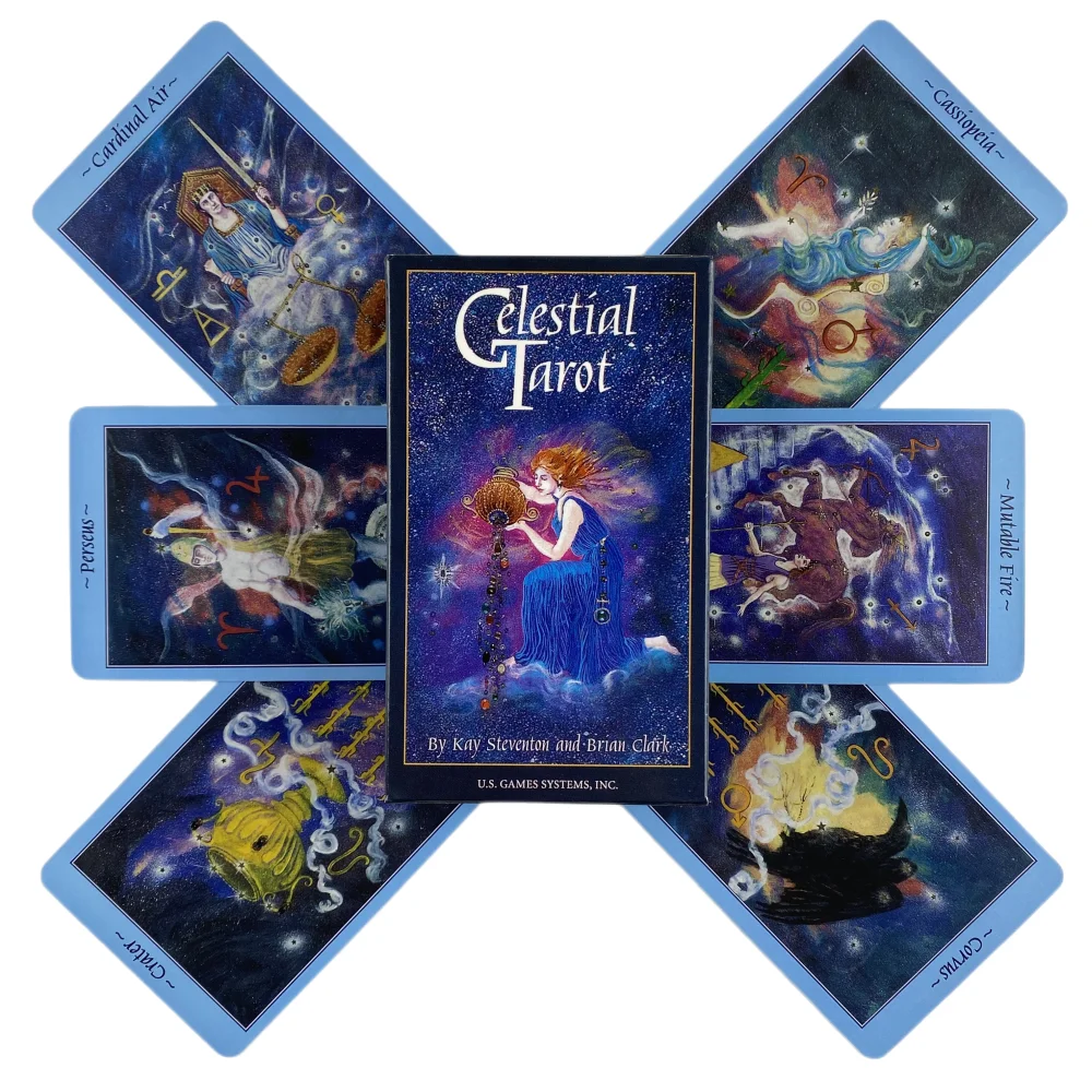 English Version Celestial Tarot Divination Cards Board Game Deck Fortune Telling Family Party Guide Versions Edition — English