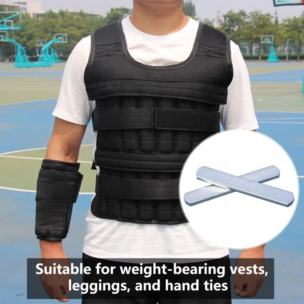 Useful Long-Lasting Steel Plate Rounded Head Leg Guard Weighted Vest Long Steel Plate Replacement Training Weight